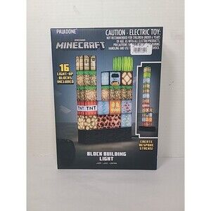 Minecraft Block Building Lamp 16 Cubes Light Up Paladone Electric Nightlight